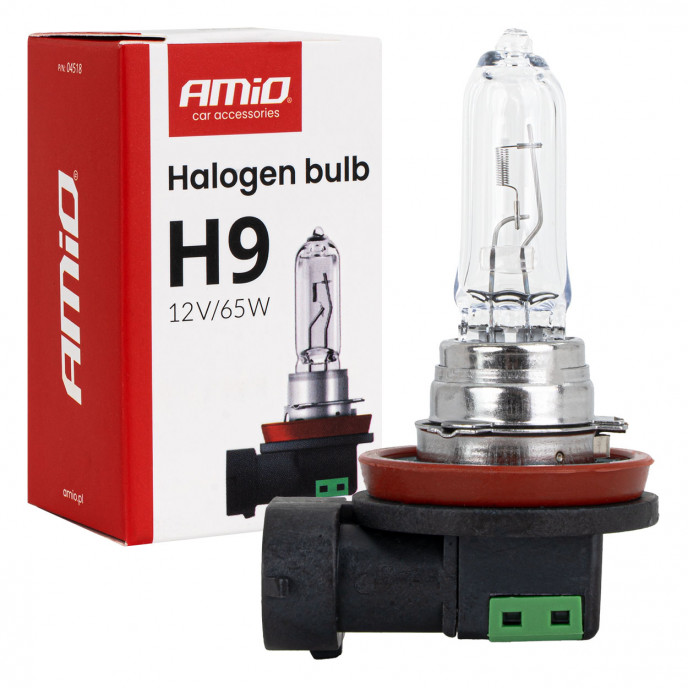 Halogeenlamp H9 12V 65W PGJ19-5 AMIO-04518