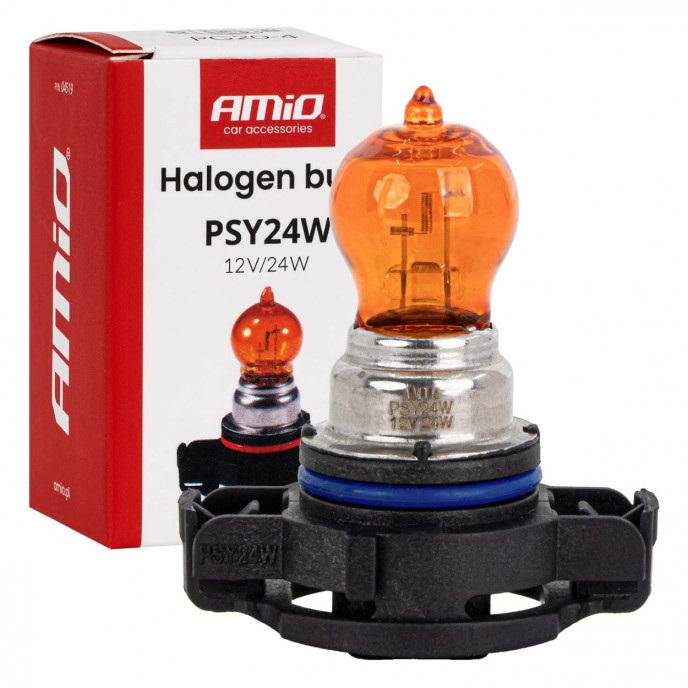 Halogeenlamp PSY24W 12V 24W PG20-4 AMBER AMIO-04519