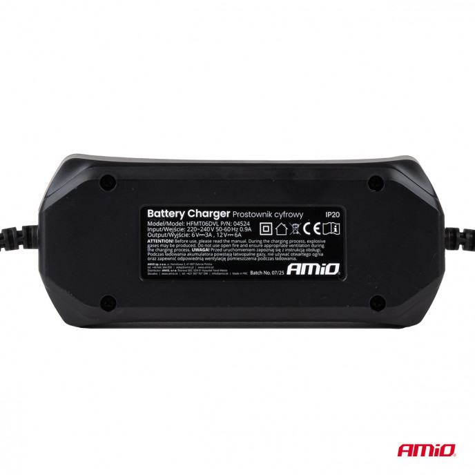 Digital battery charger STD GEL AGM WET MAX 6A 6/12V