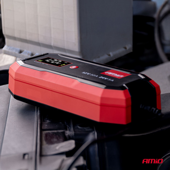 Digitale acculader AGM GEL STD LiFePo4 MAX 10A 12/24V PRO AMIO-04528