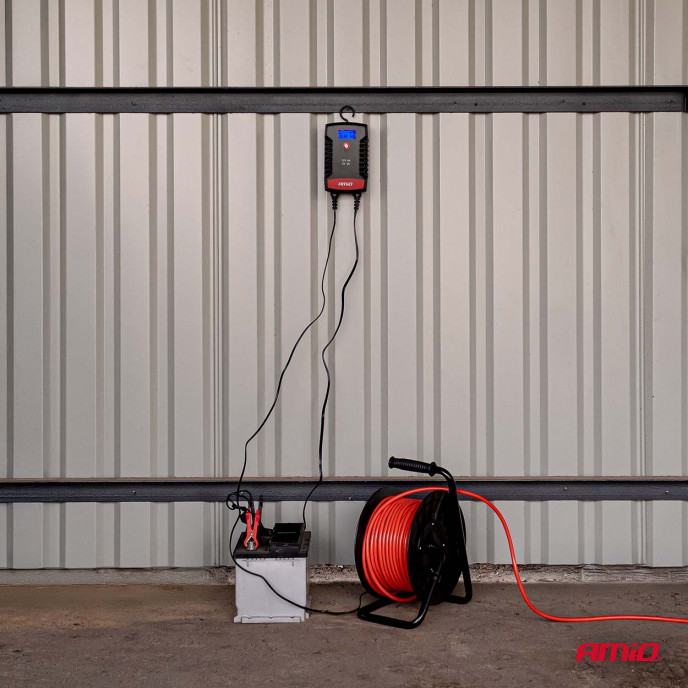 Digitale acculader AGM GEL STD LiFePo4 MAX 4A 6/12V PRO HOOK
