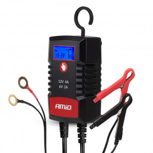 Digitale acculader AGM GEL STD LiFePo4 MAX 4A 6/12V PRO HOOK