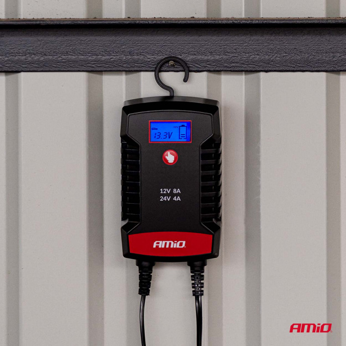 Digitale acculader AGM GEL STD LiFePo4 MAX 6A 6/12V PRO HOOK