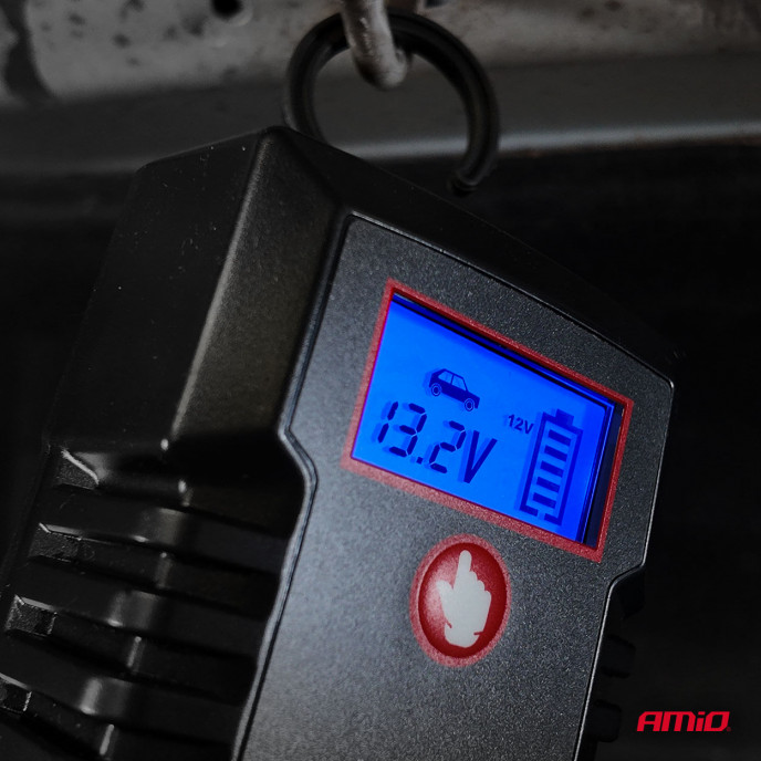 Digitale acculader AGM GEL STD LiFePo4 MAX 8A 12/24V PRO HOOK