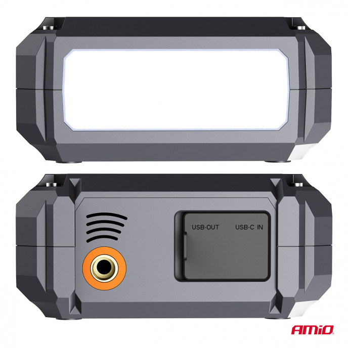 Draagbare 4-in-1 startbooster/LED-lamp/luchtcompressor/powerbank 12V