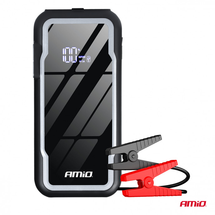 Draagbare 3-in-1 startbooster/LED-lamp/powerbank 12V 12Ah 1600A AMIO-04678