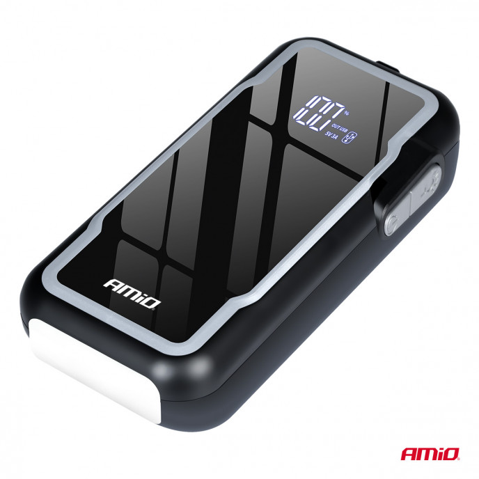 Draagbare 3-in-1 startbooster/LED-lamp/powerbank 12V 12Ah 1600A AMIO-04678