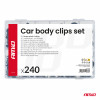 Set met 240stuks Automotive clips en bevestigingspinnen