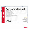 Set met 415stuks Automotive clips en bevestigingspinnen
