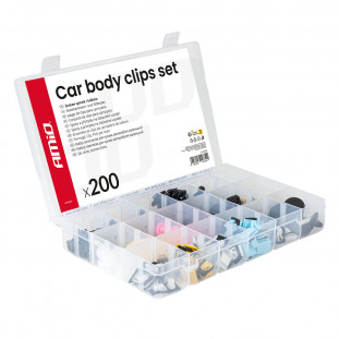 Set met 200stuks Automotive clips en bevestigingspinnen