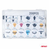 Set met 200stuks Automotive clips en bevestigingspinnen
