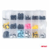 Set met 200stuks Automotive clips en bevestigingspinnen