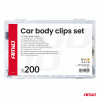 Set met 200stuks Automotive clips en bevestigingspinnen