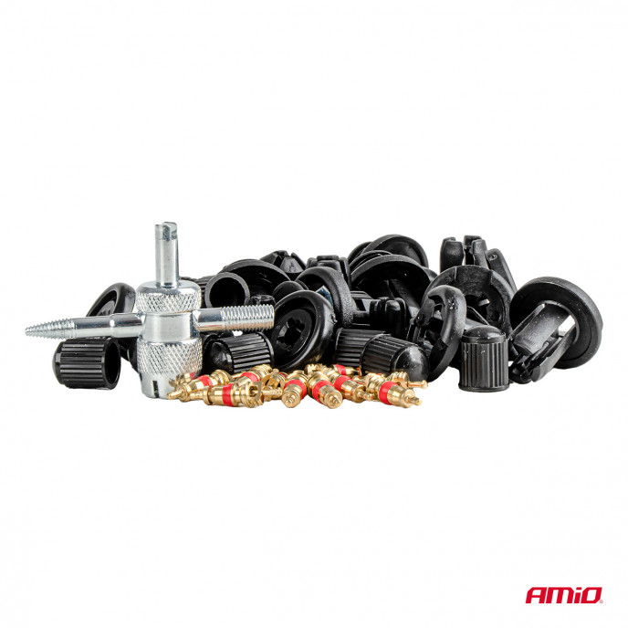 Set met 83stuks Automotive clips en bevestigingspinnen en gereedschap