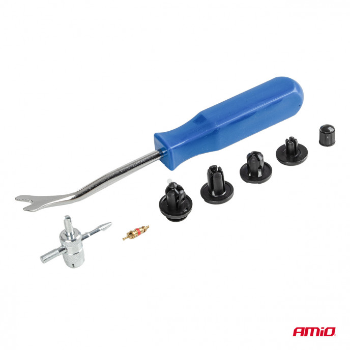 Set met 83stuks Automotive clips en bevestigingspinnen en gereedschap