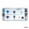 Set met 148stuks Automotive clips en bevestigingspinnen + gereedschap
