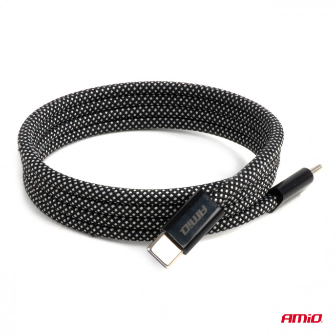 Magnetic USB cable USB-C to USB-C 60W 100cm 