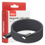 Magnetic USB cable USB-C to USB-C 60W 100cm 