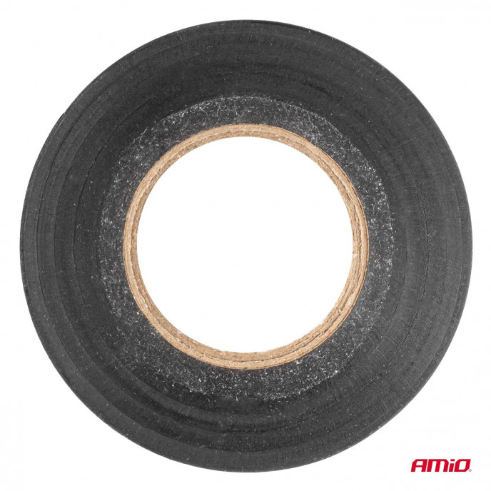 Set van 10 zwarte PVC-isolatietapes, 19 mm x 20 m x 0,13 mm AMIO-04844