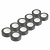 Set van 10 zwarte PVC-isolatietapes, 19 mm x 20 m x 0,13 mm AMIO-04844