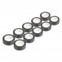 Set van 10 zwarte PVC-isolatietapes, 19 mm x 10 m x 0,13 mm