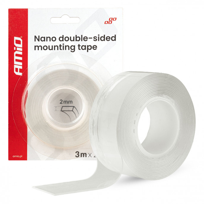 Herbruikbare Nano dubbelzijdige montagetape 20 mm x 3 m x 1 mm