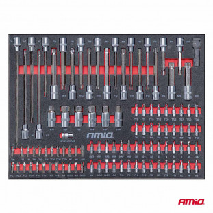 Gereedschapskast met 258-delige gereedschapset 840x460x870mm AMIO-04892