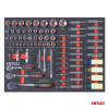Gereedschapskast met 258-delige gereedschapset 840x460x870mm AMIO-04892