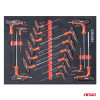 Gereedschapskast met 258-delige gereedschapset 840x460x870mm AMIO-04892