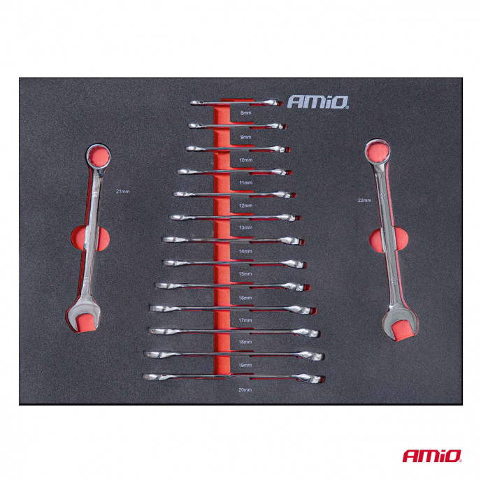Gereedschapskast met 258-delige gereedschapset 840x460x870mm AMIO-04892