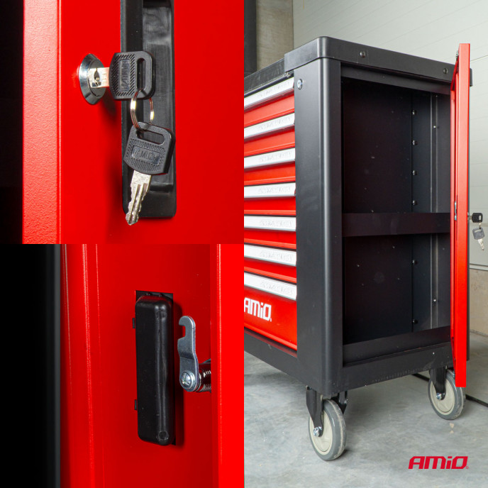 Gereedschapskast met 258-delige gereedschapset 840x460x870mm AMIO-04892