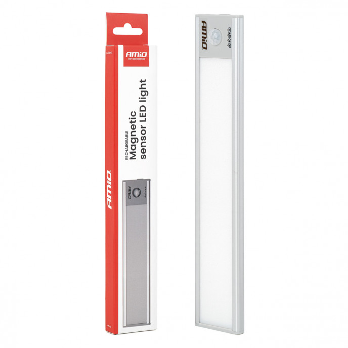 Oplaadbare LED lamp met PIR bewegingssensor en schemersensor (23x4.1x0.9cm)