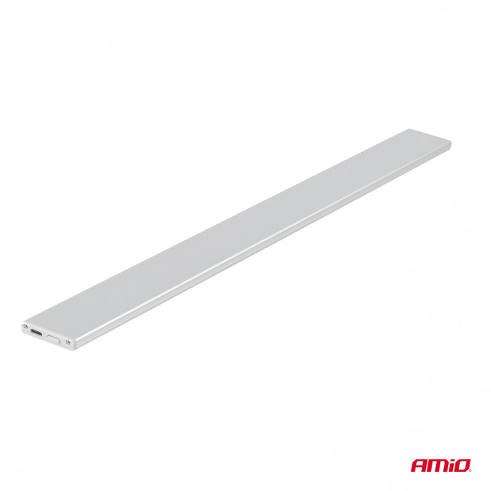 Oplaadbare LED lamp met PIR bewegingssensor en schemersensor (40x4.1x0.9cm)