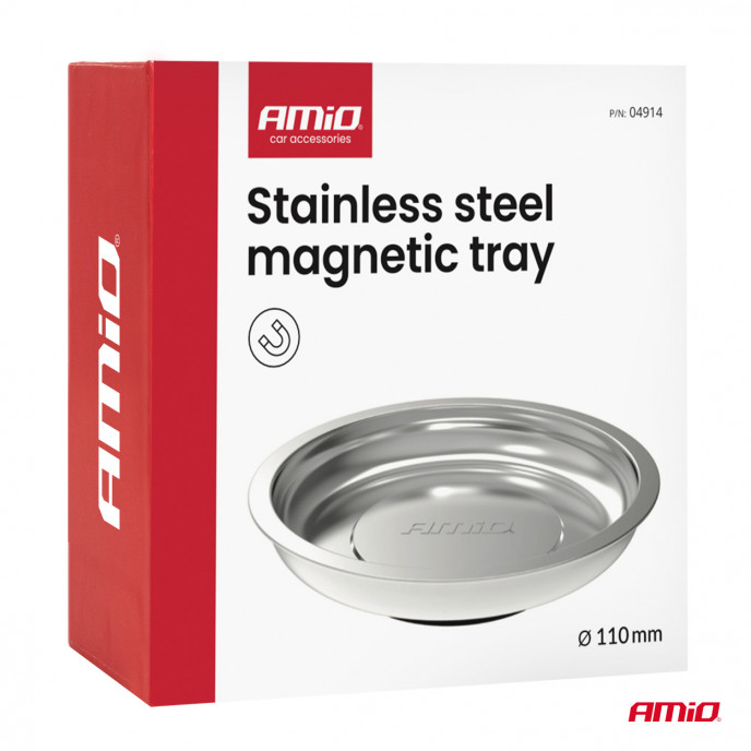 Magnetisch opvangbakje van roestvrij staal, 110mm