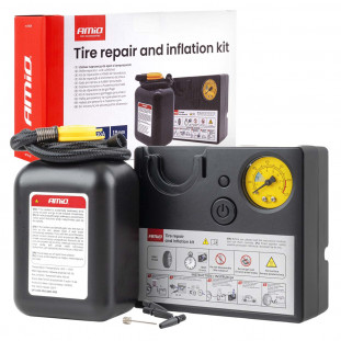 Bandenreparatie- en opblaasset met 19 mm cilinderdiameter, 12V