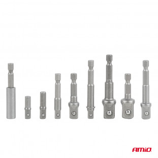 Booradapter set 9 stuks 1/4