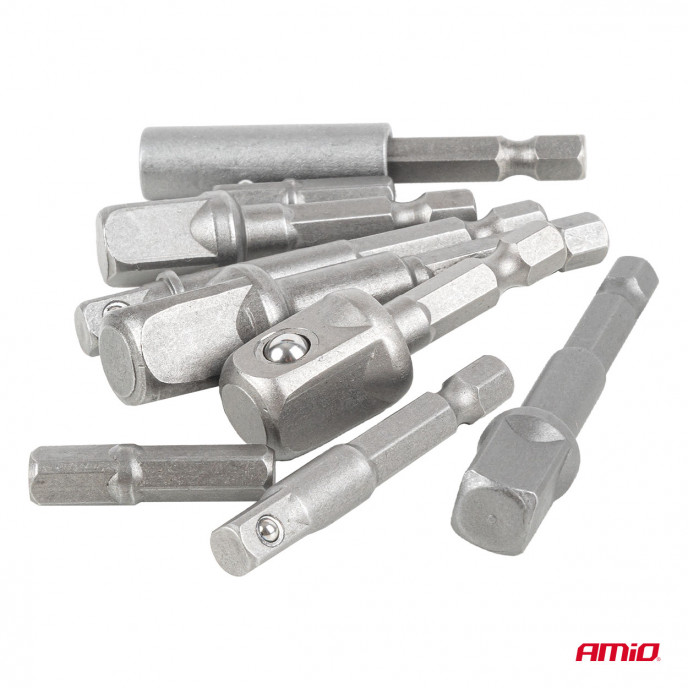 Booradapter set 9 stuks 1/4