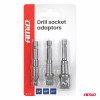 Universele set adapters 3-delig 1/4