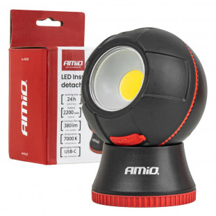 LED-inspectielamp met afneembare bol, 4 W COB 2200 mAh 