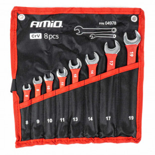Steek & ring sleutel set CRV 8-19mm 8 stuks