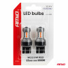 LED-lampen STANDAARD 7443 W21/5W 3030 15SMD Rood 12/24V AMIO-04999