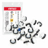 Bekledingsclipset met rubberen afdichting 20 mm ⌀ 9 mm, 20 stuks, in een zakje