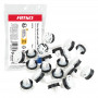 Bekledingsclipset met rubberen afdichting 20 mm ⌀ 9 mm, 20 stuks, in een zakje