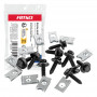 Schroef- en montageclipset 22 mm ⌀ 6 mm, 10 sets, in een zakje
