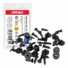Set expansieclips 20 mm 19 mm 8 mm ⌀ 9 mm, 20 stuks, in een zakje