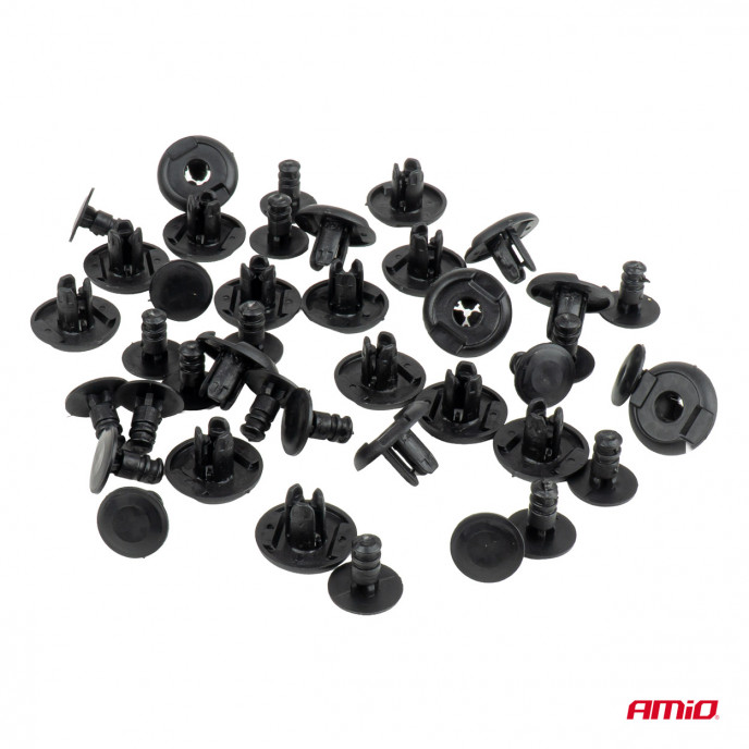 Set expansieclips 10 mm ⌀ 6,5 mm, 20 stuks, in een zakje