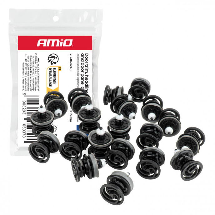Deurlijst-, hemelbekleding- en zijpaneelclipset 30,5 mm, 20 stuks, in een zakje