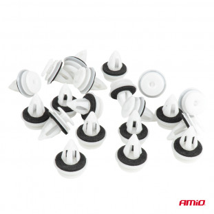 Deur- en bagageruimtebekledingsclipset met rubberen afdichting 20 mm, 20 stuks., in een zakje