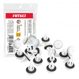 Deur- en bagageruimtebekledingsclipset met rubberen afdichting 20 mm, 20 stuks., in een zakje