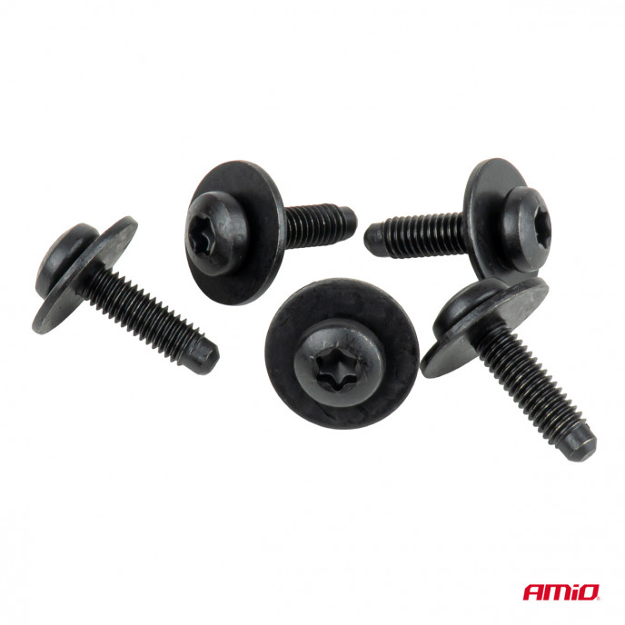 Torx-schroef- en ringenset ⌀ 6 mm 23 mm, 5 sets, in een zakje